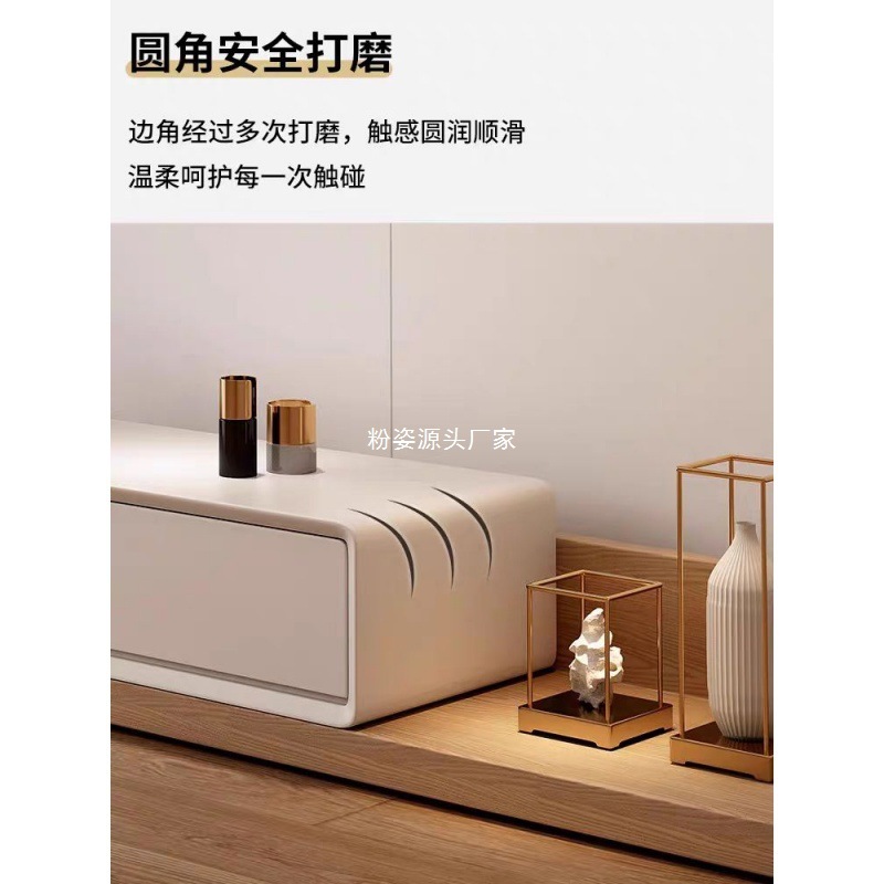 Internet Celebrity TV Cabinet Coffee Table Combination Retractable Modern Simple Small Apartment Floor Cabinet with Drawer TV Cabinet Floor
