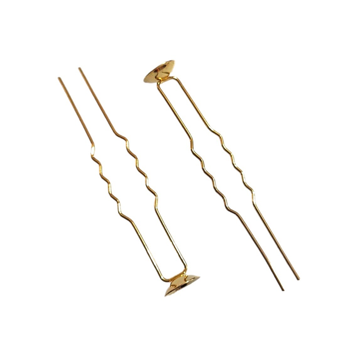 Simple European and American style bridal hair accessories U-shaped clip pin pearl hair pin vintage hair clasp headwear 6.5CM