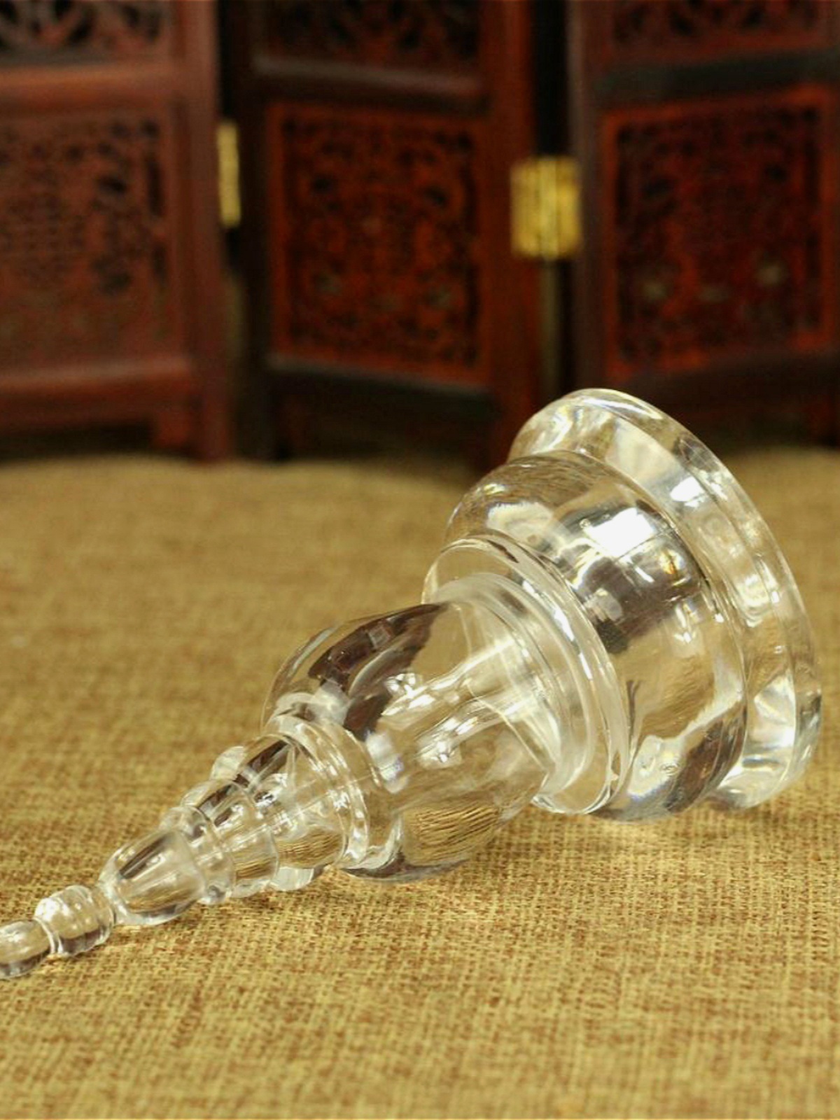 Transparent Tower Large small size Acrylic Crystal Sherita Buddha Pagoda Ornaments for Serving Sheri Safflower Exquisite Workmanship