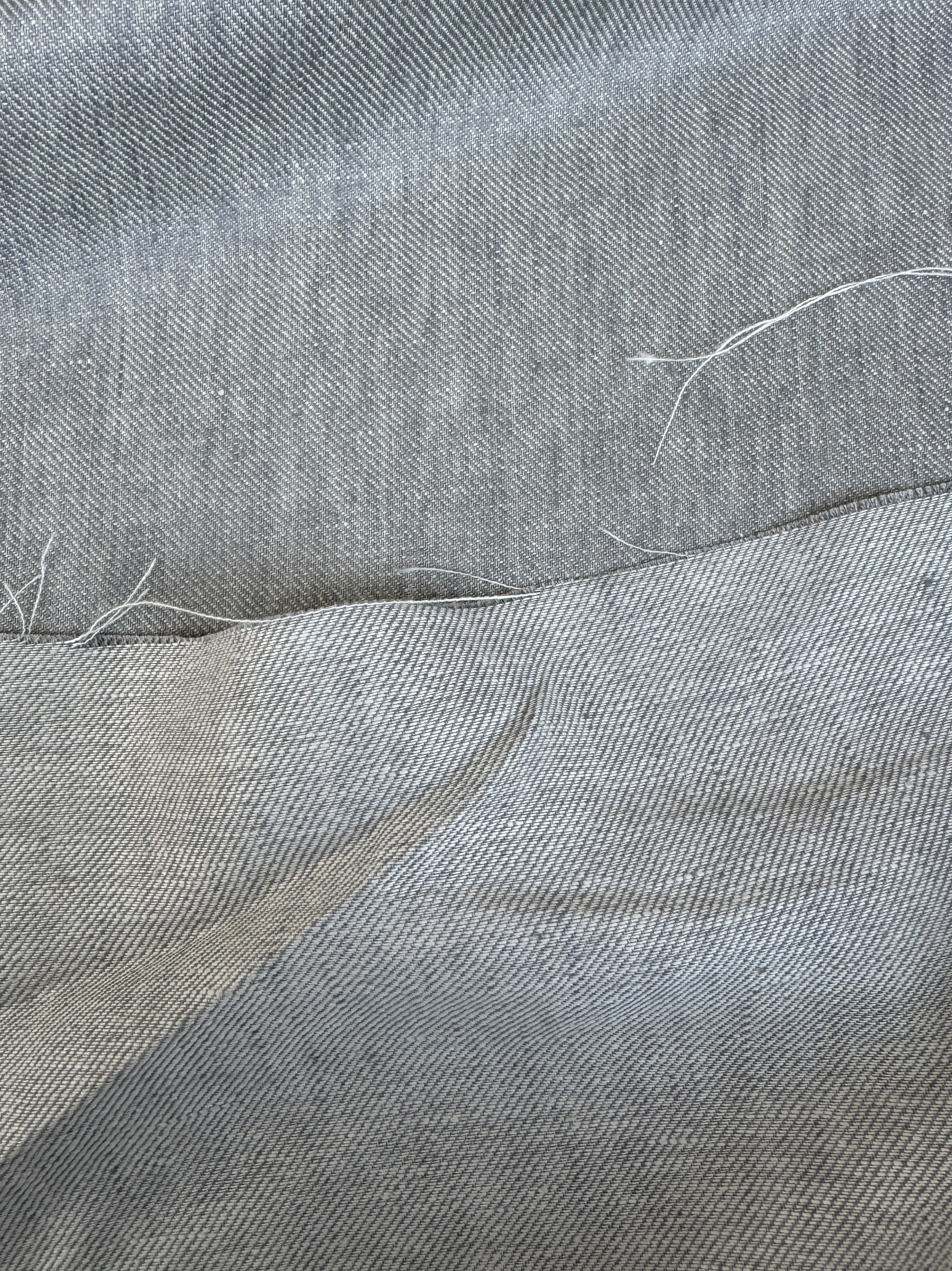 Heavyweight High-Quality Thick Hemp Twill Fabric, Double-Sided Yarn-Dyed, Width 150cm Half Meter Price Other