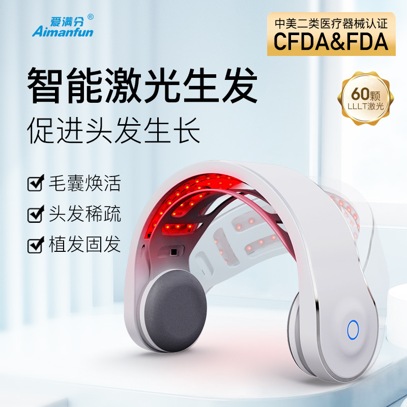 60 LLLT красная лазерная шапка для роста волос против выпадения, низкоэнергетический лазерный инструмент для роста волос