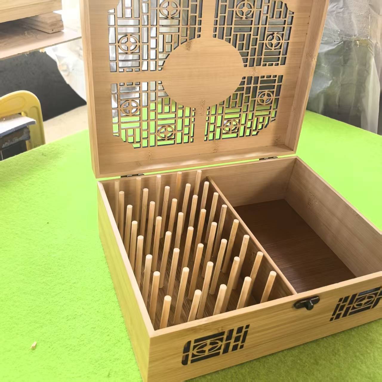 Anji Bamboo Box, Bamboo Jar, Cupping Jar, Boiled Thumb Jar, Royal Bamboo Jar, Green Set Box, Purple Bamboo Micro-Displacement Packaging Box