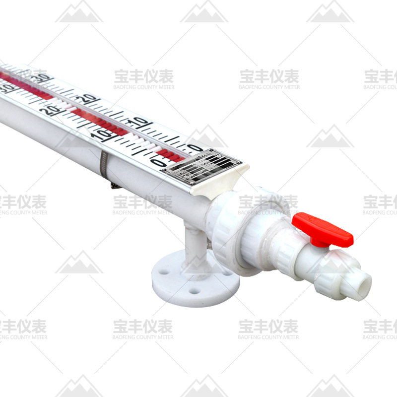Pp/Pvc Magnetic Flip Plate Anti-Corrosion Water Level Gauge Acid and Alkali Corrosion Resistant Magnetic Flip Plate Level Gauge Customization Manufacturer