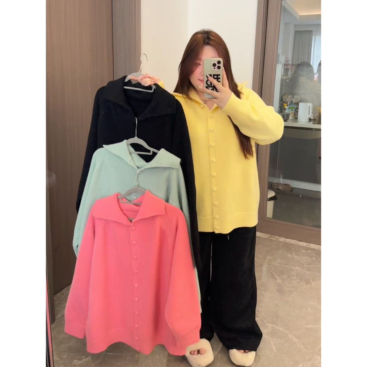 Зима новая коллекция стиль свободный кардиган для женщин плюс размер