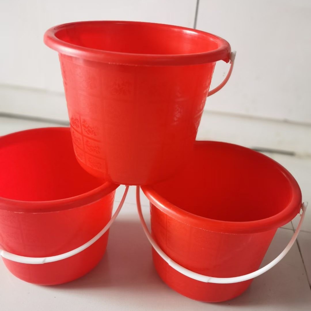30 Bucket with Lid Red Bucket Children's Small Bucket Small Bucket Two-dollar Store Wholesale