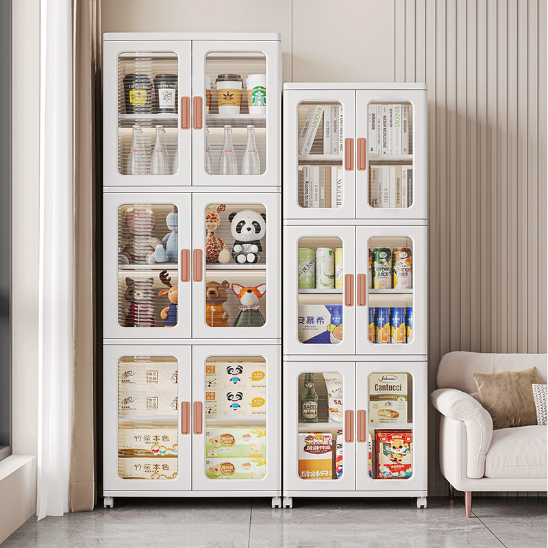 Installation-Free Storage Cabinet Storage Cabinet Home Finishing Baby Children's Clothes Toy Storage Cabinet Plastic Snack Cabinet