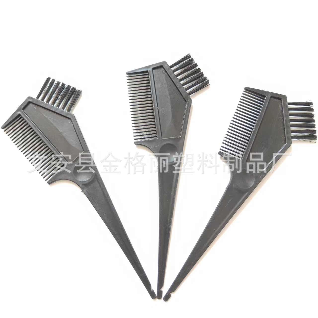 Factory wholesale hair tools black hair dyeing comb small size hair treatment comb hair dyeing hook comb plastic hair dyeing comb double-sided comb