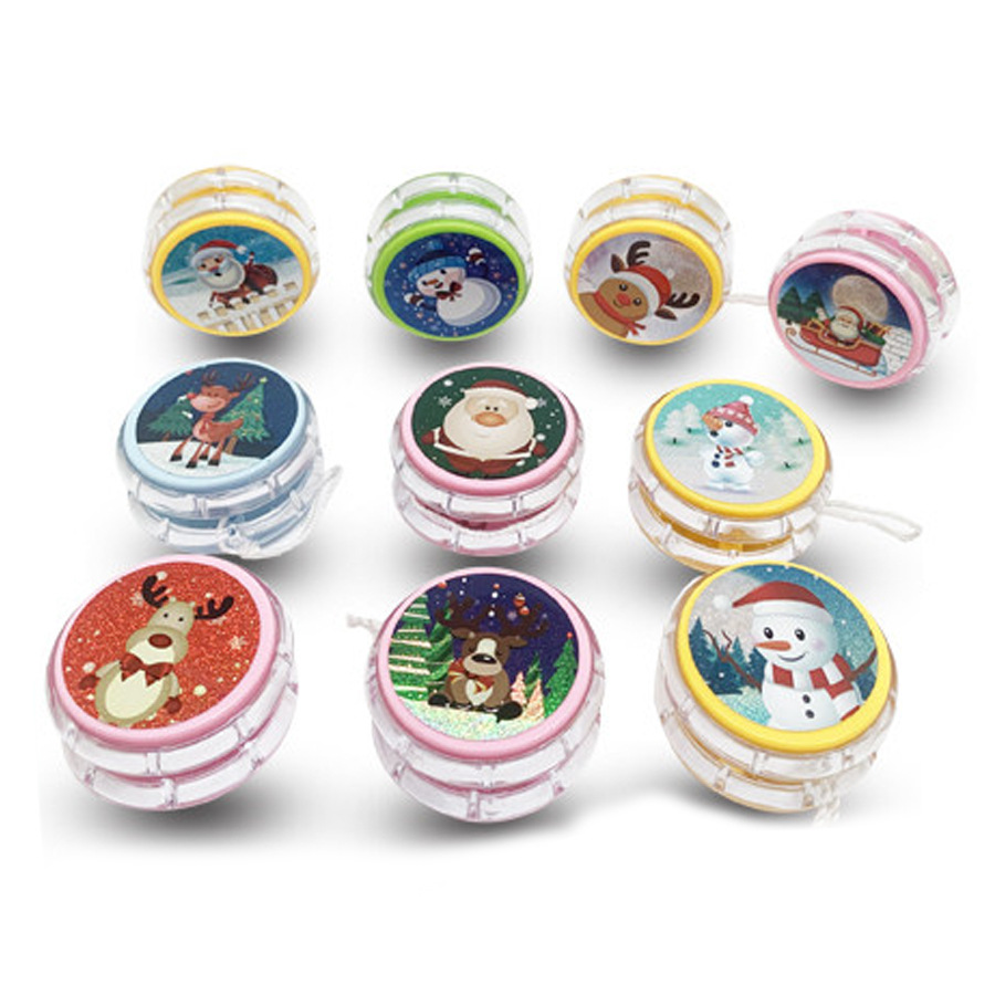 Christmas small gift a variety of patterns yoyo yo yo children's small gift yo-yo pull ball transparent