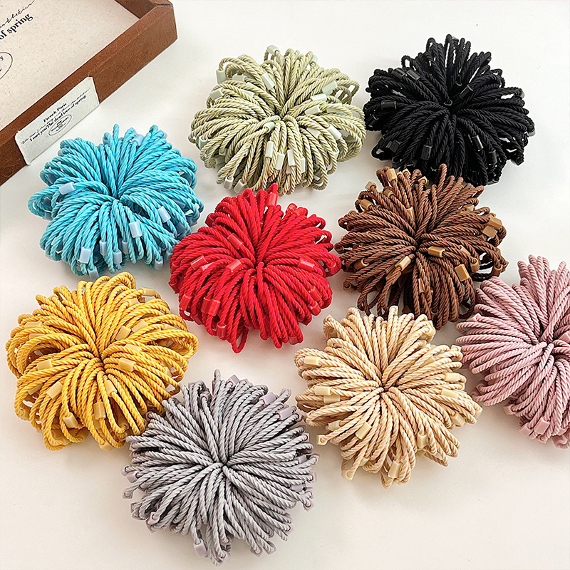 Threaded Colorfulful Kidsren's Rubber Band Does Not Hurt the Baby's Hair Tie High Elastic Twist Braid Headband DIY Accessories