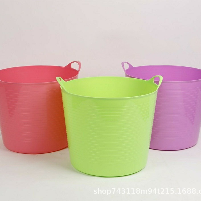 Wholesale Large Little Yellow Duck Bath Bucket Plastic Children's Portable Bath Bucket Bath Bucket Bucket Multi-Purpose Storage Bucket