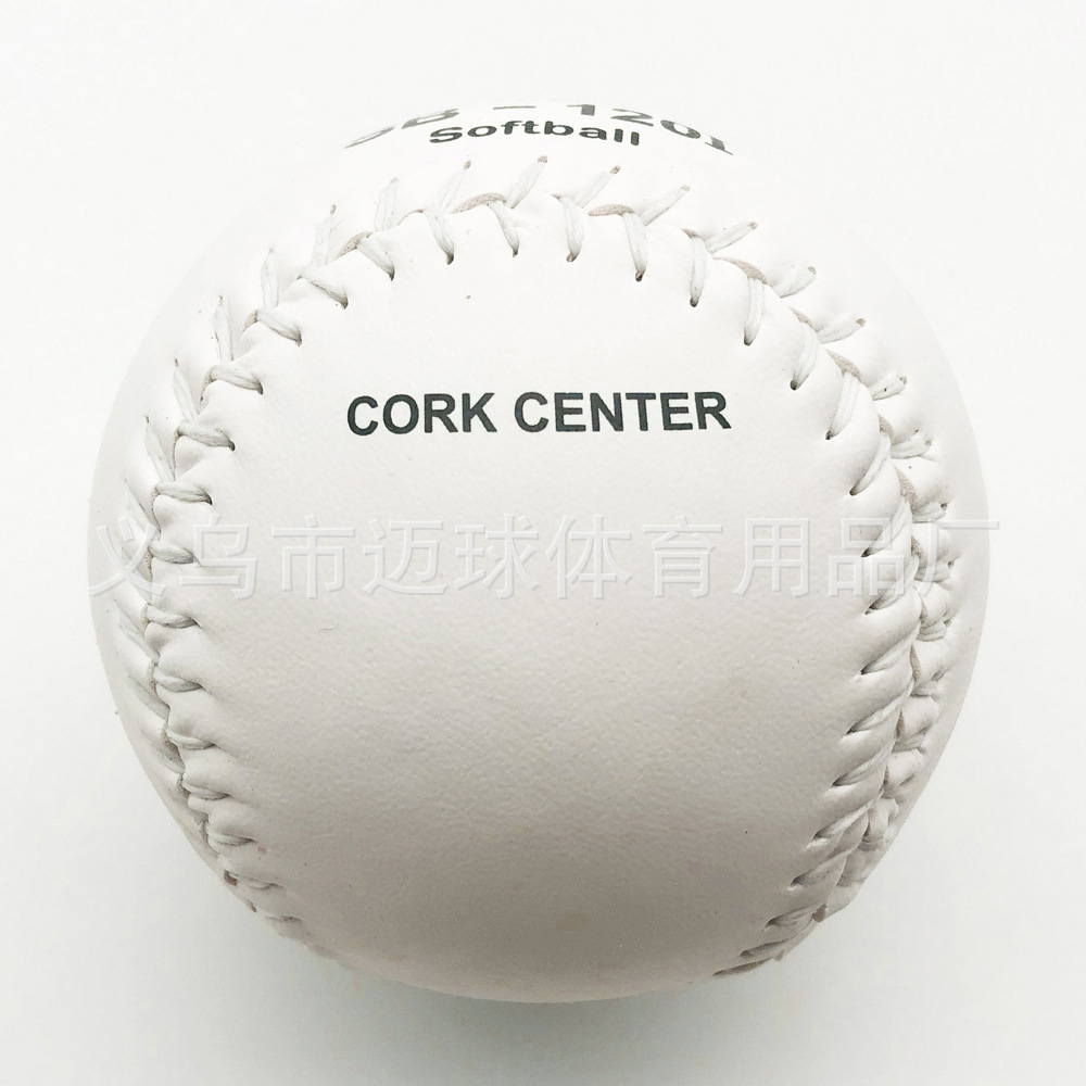 Factory direct professional primary and secondary school training SB-120I two-hammer leather PVC12 inch softball white softball