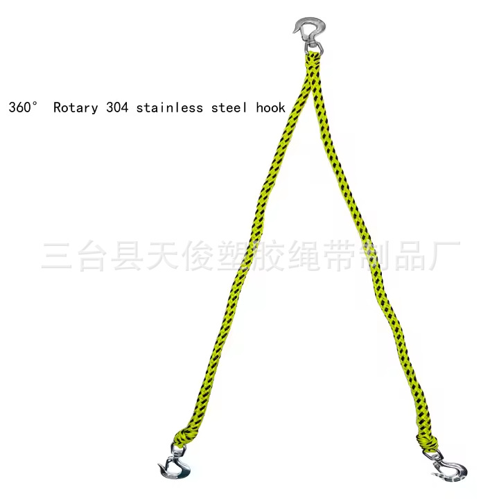 Factory Direct Sales Marine Folding Galvanized Anchor Set Yellow and Blue Braided Rope with Buoy Can Be Customized Specifications