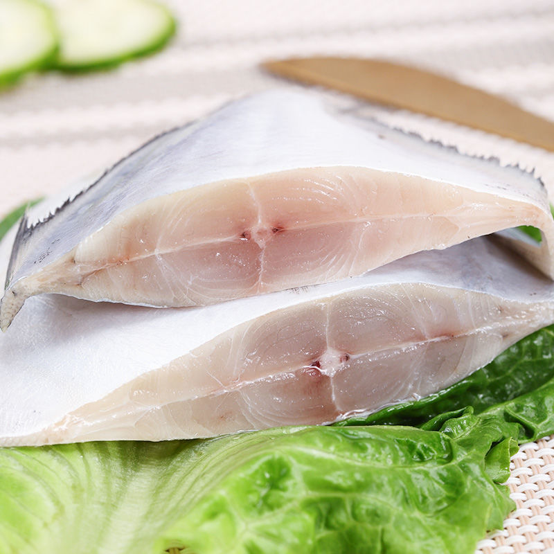 Fresh Frozen White Pomfret, Silver Pomfret, Pomfret, Sea Bass, Frozen Large Pomfret, Flatfish, Seafood Barbecue Aquatic Products 500g