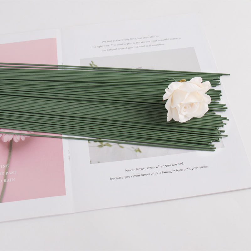 No. 2 Glue Flower Stem Soap Flower Rose Wire Glue-Coated Material Artificial Flower Tape Wholesale DIY Production
