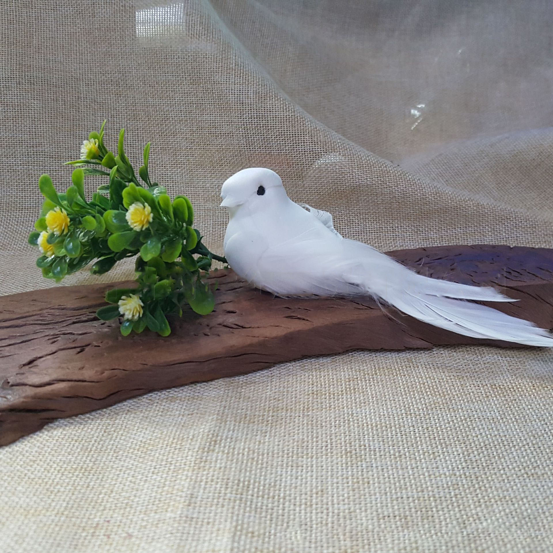 Small white pigeon with floating hair/medium white pigeon/12cm White Pigeon