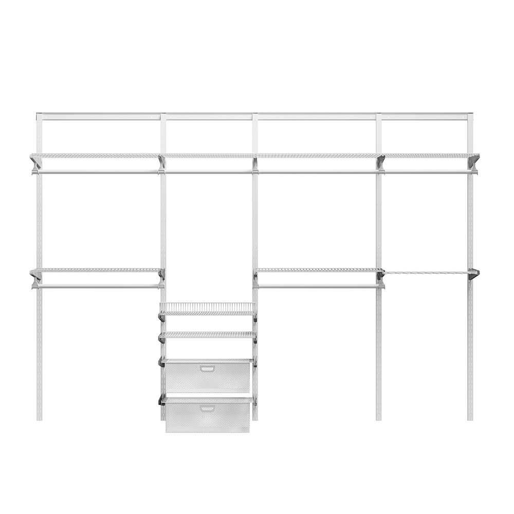 Simple Metal Wardrobe Open Combination Cloakroom Walk-in Household Bedroom Wall-mounted Storage Integral Wardrobe