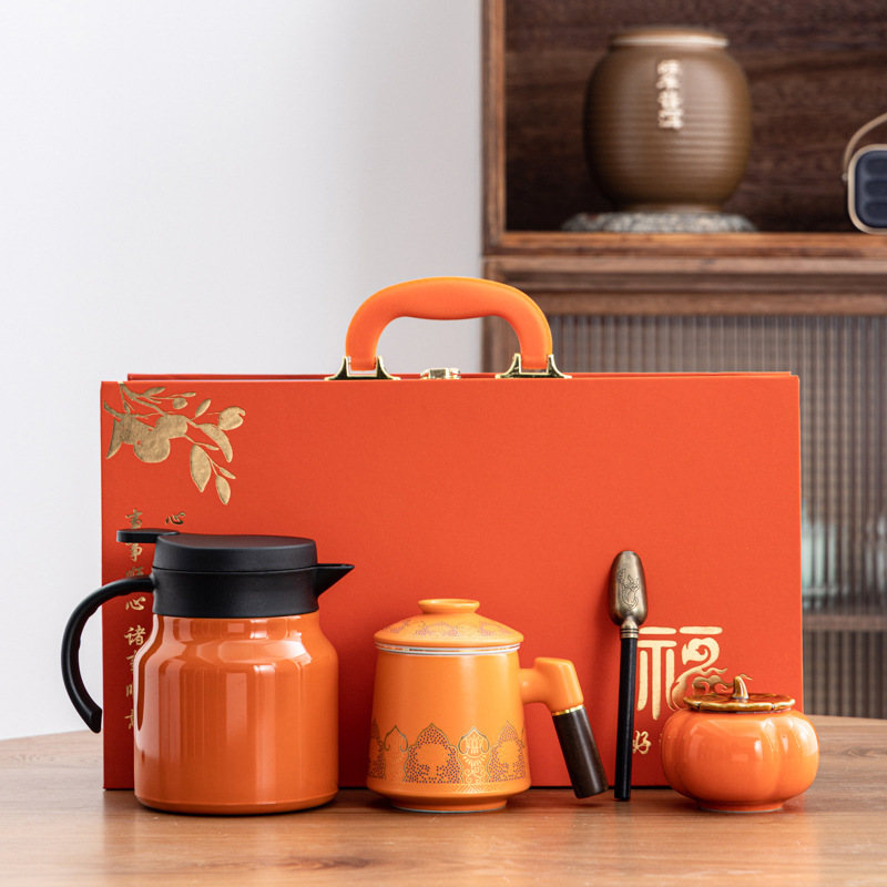 Подарочный чайный набор для бизнес-мероприятий, практичный, с логотипом компании