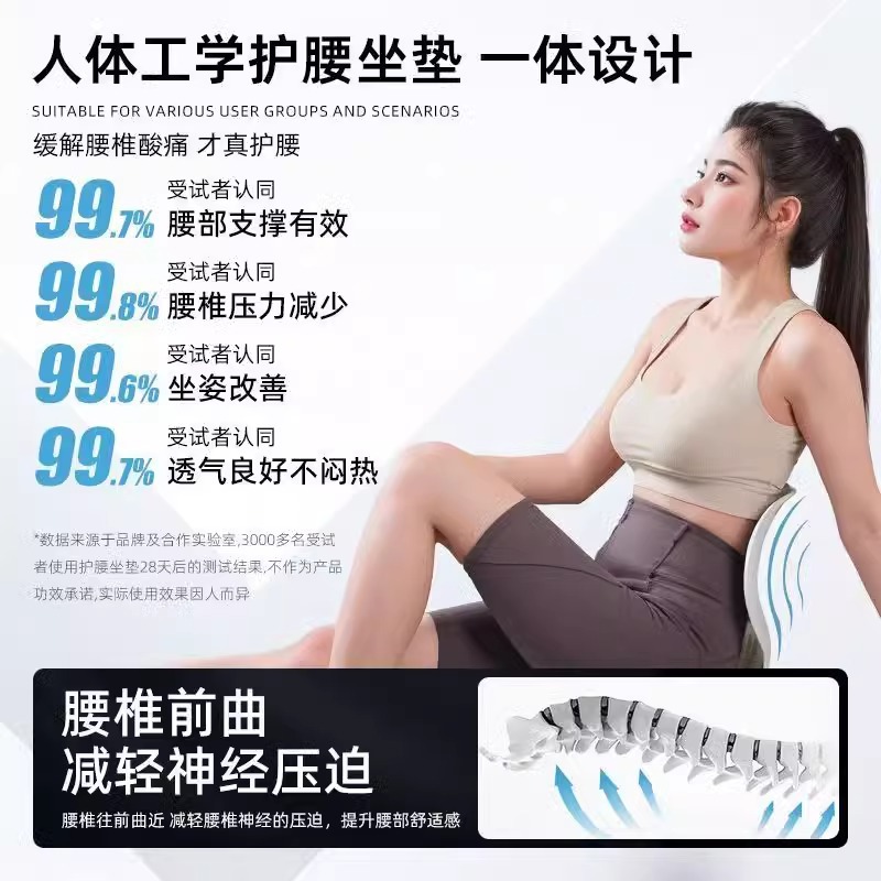 Ergonomic Waist Cushion Cushion Student Posture Correction Chair Lumbar Support Office Sedentary Not Tired Lumbar Support Chair Customization