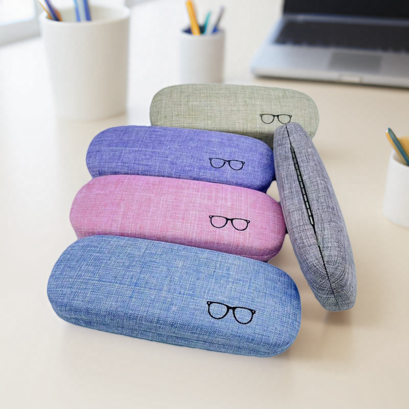 Портативный чехол для очков из льна, модный, оптовая продажа