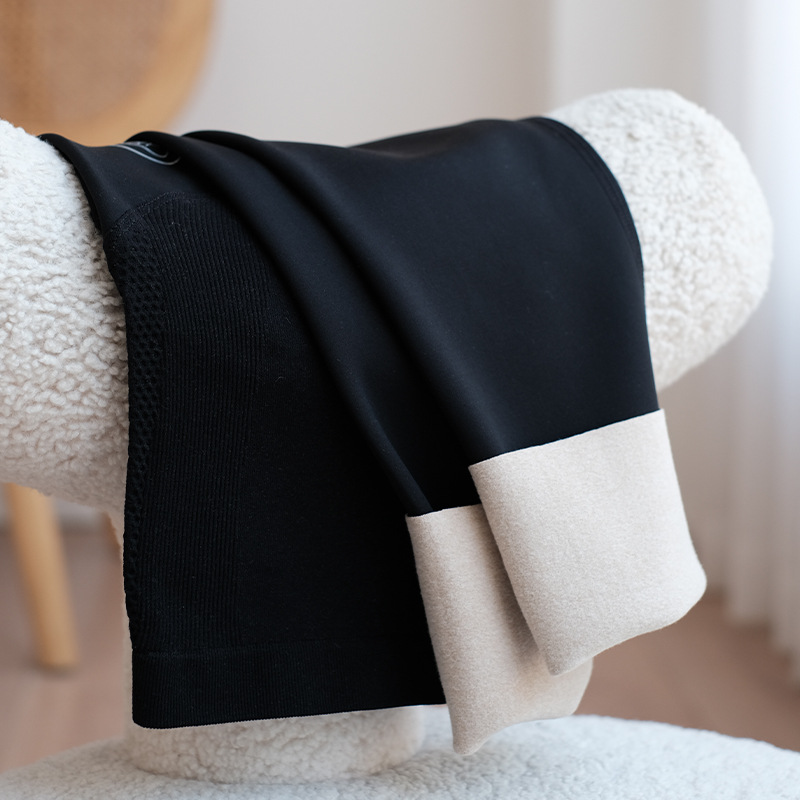 Pregnant Women's Leggings New Autumn and Winter fleece-lined Thickened Pregnant Women's Dress Abdominal Pants Cropped Pants Shark Leather Pants Pregnant Women's Pants