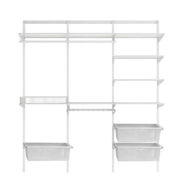 Metal Open cloakroom wardrobe bedroom home clothes hanging area wall hanging wardrobe frame walk-in hanger accessories