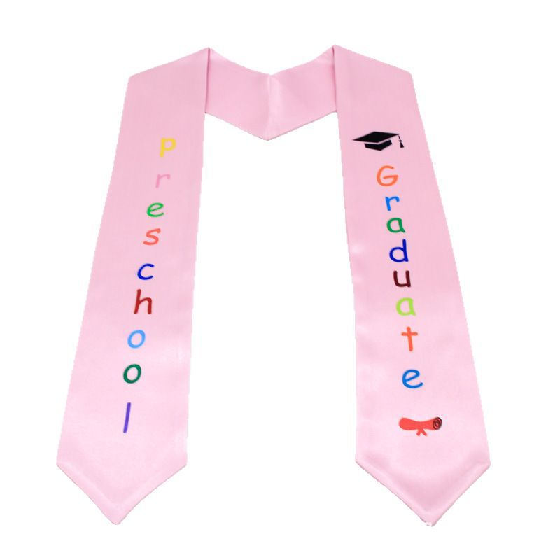 European and American Children's Ribbon Academic Dress Graduation Honor Preschool Kindergarten Awarded Etiquette Belt Double Printed Shawl