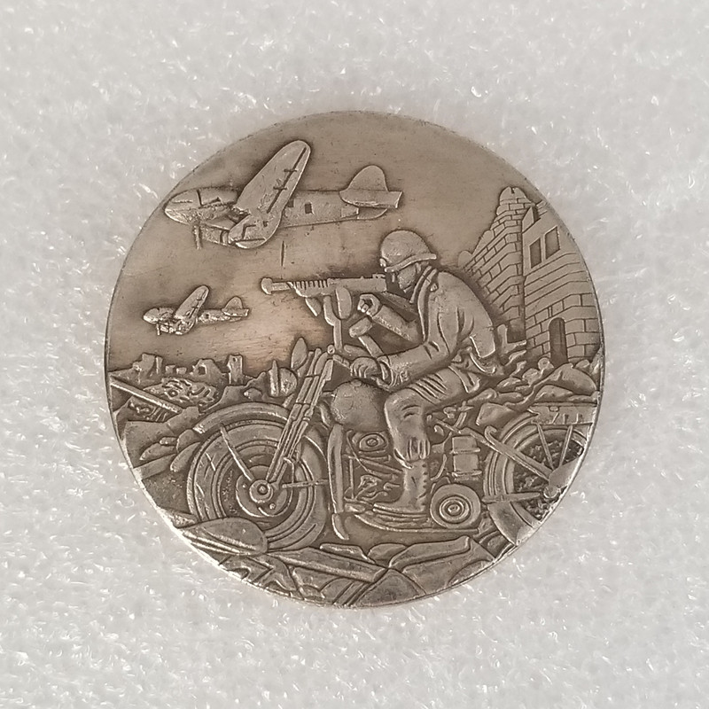 Антикварные ремесла, латунь с серебряным покрытием, странствующие монеты # 7143