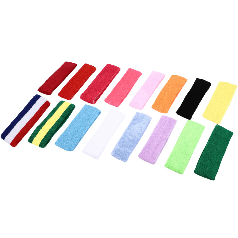 Customized Knitted Hairband Elastic Towel Material Yoga Hairband Manufacturer Multi-Color Men's and Women's Fitness Sweat-Absorbent Sports Hairband
