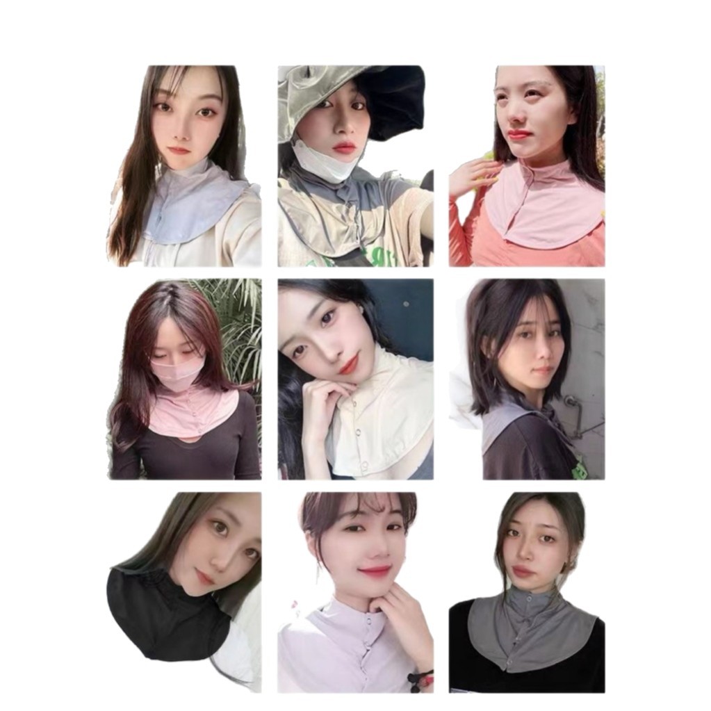 Sun Protection Neck Cover Black 1 Piece