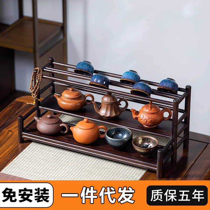 Чайная чашка, чайник на столе, маленькая антикварная полка, подставка для чайного сервиза, чайный столик в китайском стиле