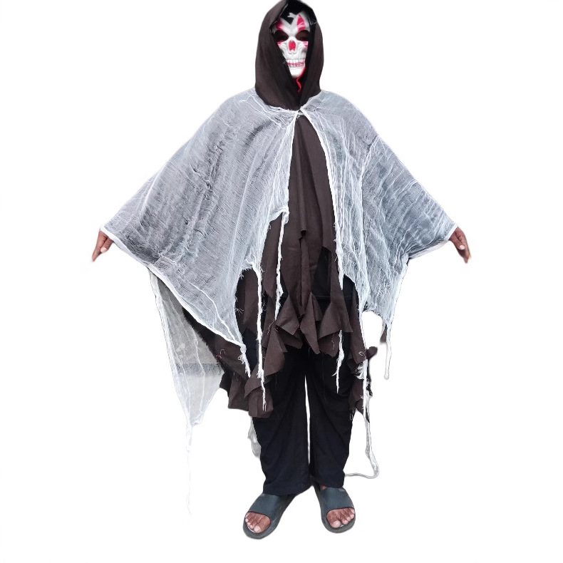 Halloween cape cape cos adult zombie suit skull cape props horror ghost way death cape
