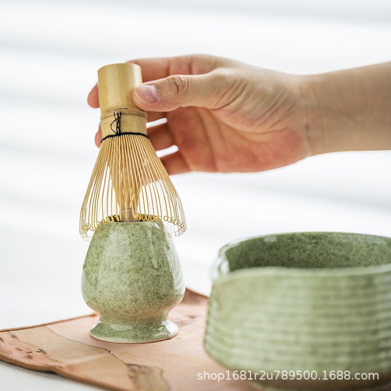 Ceramic Japanese Matcha Set with Bamboo Matcha Brush, Bai Benli Song Dynasty Tea Ceremony Gift Box for Cross-Border