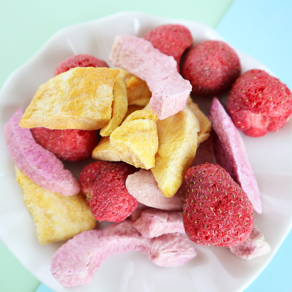 FD Freeze Dried Fruit Crisp Factory Bulk Wholesale Freeze Dried Strawberry Mango Peach Mixed Fruit Crisp