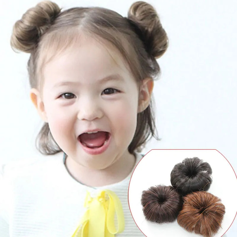 Hot Selling Baby Wig Ball Head Princess Style Kidsren's Performance Hairpin Hair Bag Cute Flower Bud Hair Accessories