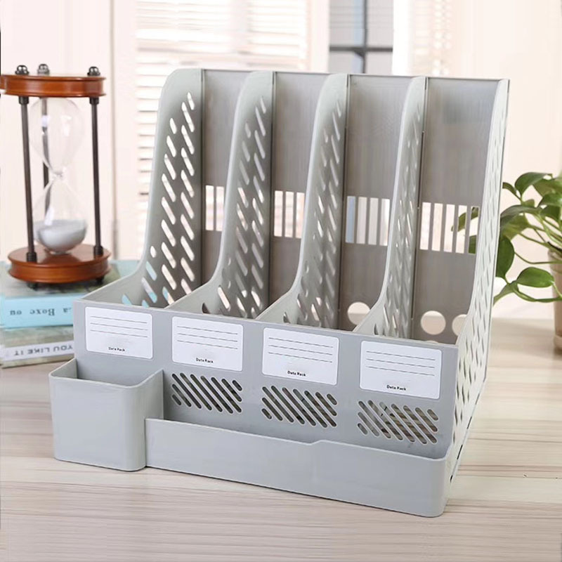 Office Supplies Desktop File Rack Plastic Storage File Frame A4 File Tray Multi-Layer Data Storage Rack Wholesale