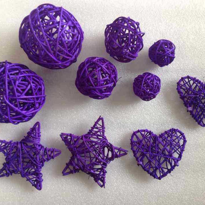 Rattan ball. Five-pointed star. Love. Rattan crafts aromatherapy rattan ball 3cm Parrot bird toy bite