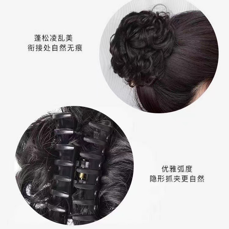 Factory Direct Sales Clip-On Ball Head Flower Girl Short Hair Bun Flower Bud Hair Bun High Temperature Silk Hair Ring Manufacturer Wholesale
