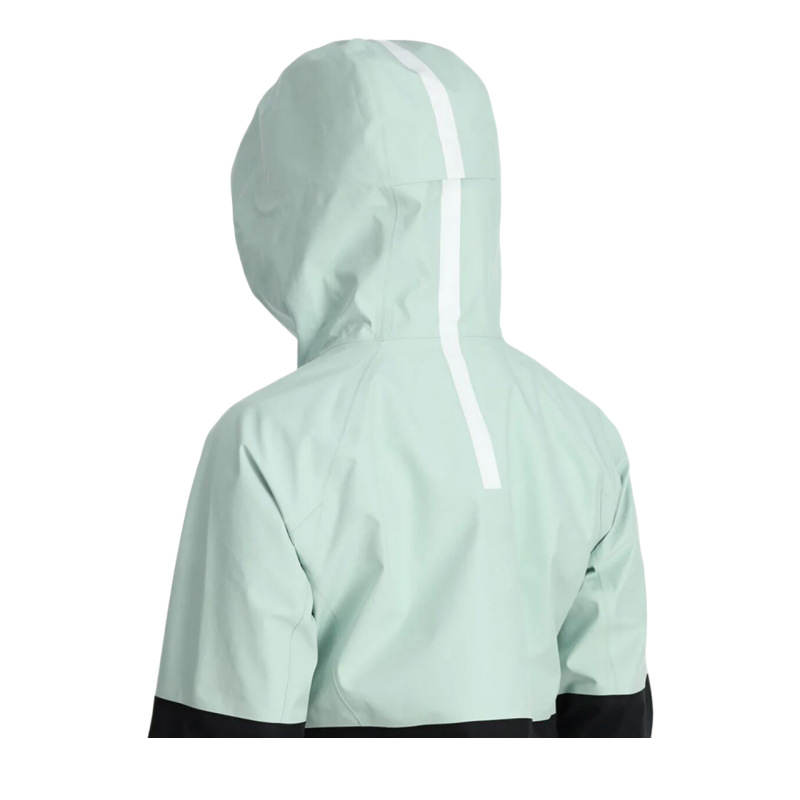 Contrast Color Sports Hooded Jacket, Outdoor Splicing Stand Collar Outdoor Sportswear Ski Suit