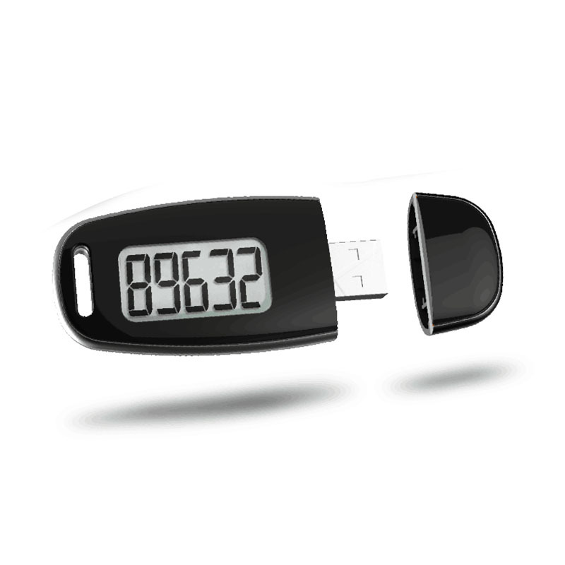 3D single-function backlight pedometer single pedometer simple operation back clip lanyard backlight pedometer
