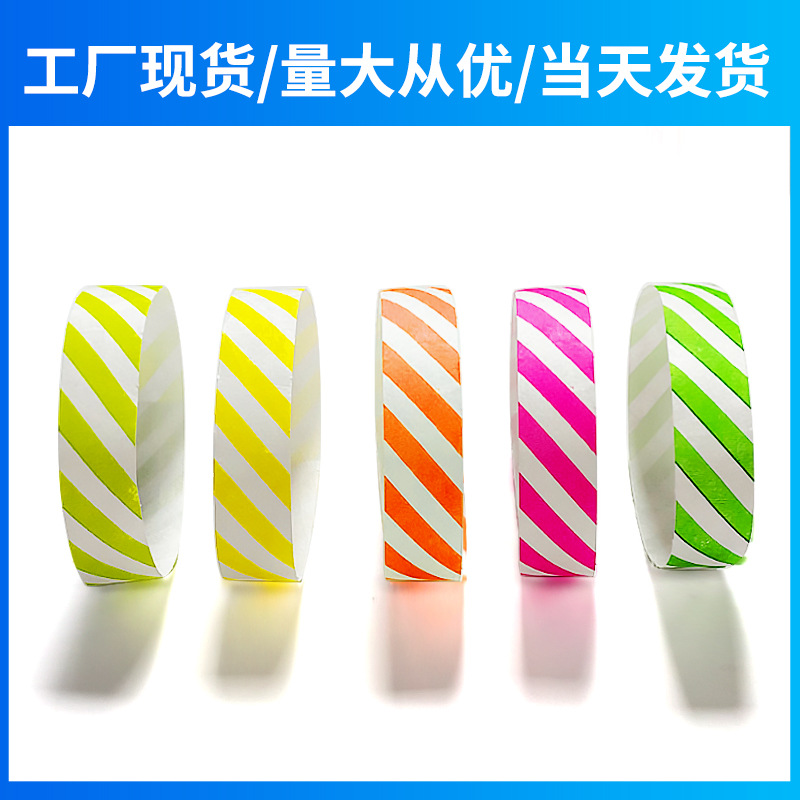Factory Spot Disposable Bracelet Playground Concert Party DuPont Paper Custom Wristband Waterproof Paper Wristband