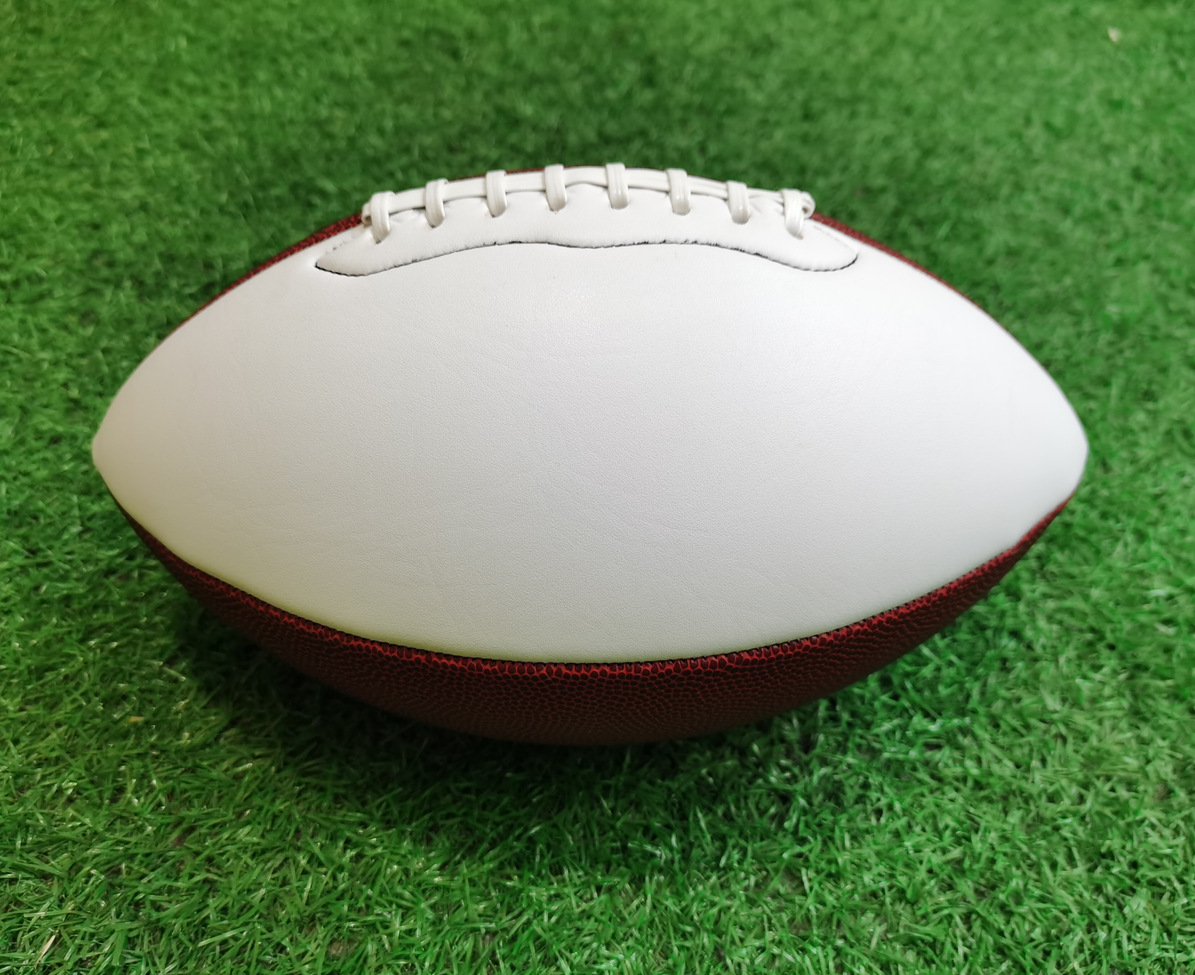 Factory fast now wholesale No. 1 No. 3 No. 6 No. 9 white brown PVC machine sewing signature American football