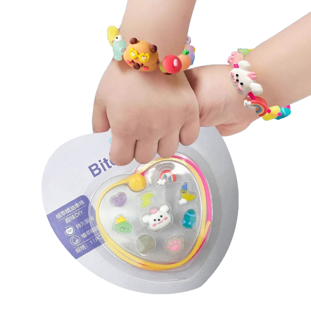 Cute Forest Animal New Children's Essential Oil Mosquito Repellent Bracelet Student Versatile Fashion Cartoon Plant Essence Beaded Bracelet