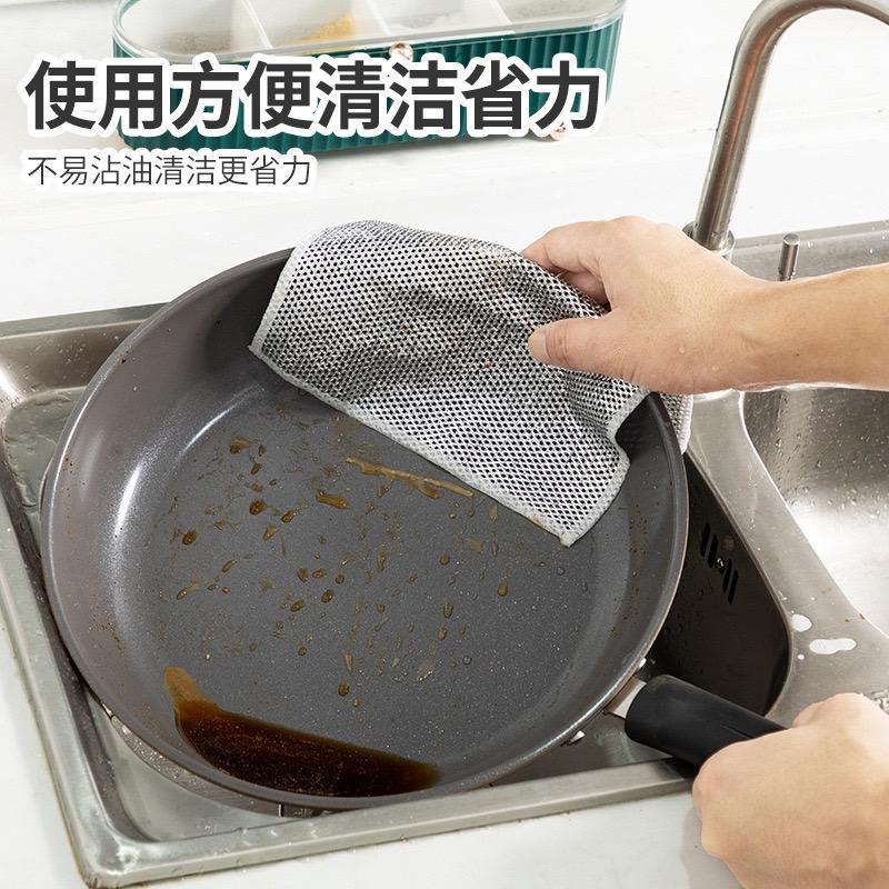 Silver wire rag kitchen stove steel wire dishwashing cloth non-stick oil removing oil dirt metal wire silver wire cleaning rag