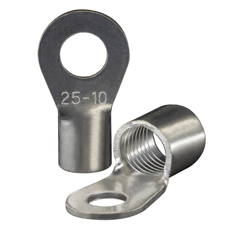 CJH Copper Welding Port Silver-plated OT50-6/8/10/12/16 End Cold-pressed Round Bare Terminal Block Copper Nose