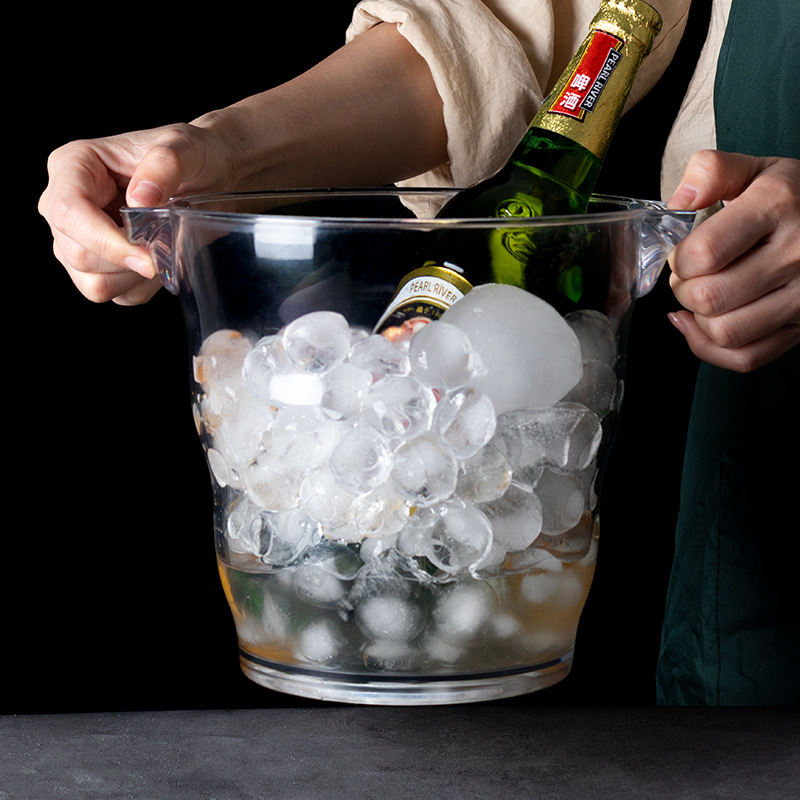 Acrylic ice bucket large creative iced soda beverage ice bucket commercial ingot wine champagne beer bucket