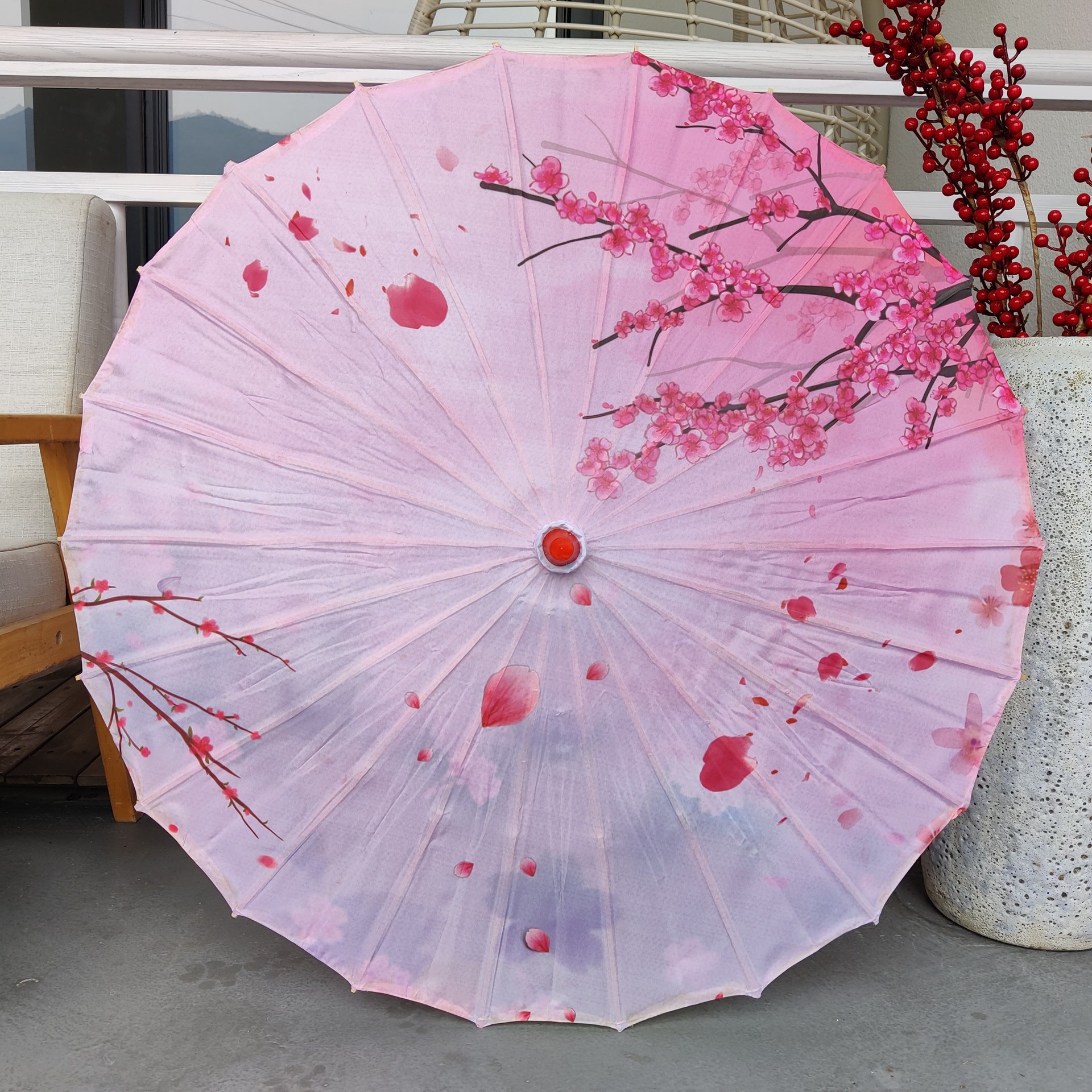 Oil Paper Umbrella Rainproof Decoration Classical Chinese Style Antique Umbrella Tassel Umbrella Retro Professional Dance Cheongsam Umbrella