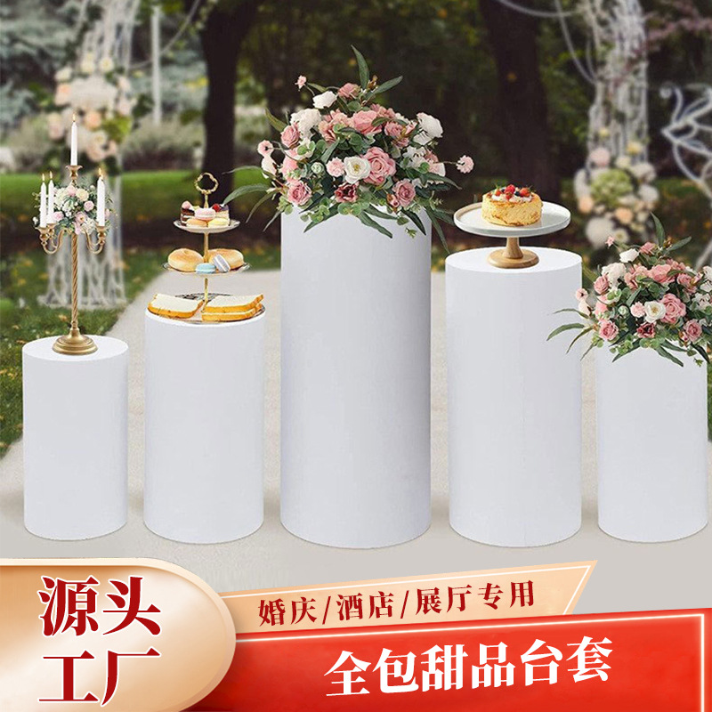 Скатерть для десертов в форме цилиндра для свадеб и конференций, однотонная, для кафе, декор для вечеринок, защитное покрытие