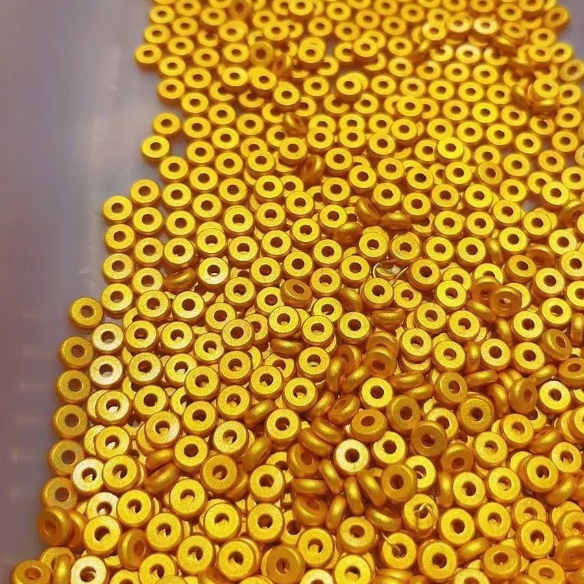 Color-preserving ancient sand gold packing gasket loose beads spacer bracelet accessories diy bracelet necklace beaded material spacer