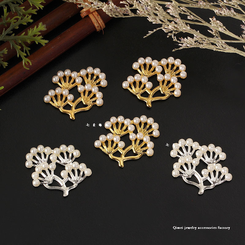 Имитированные металлические жемчужные аксессуары для свадебных букетов