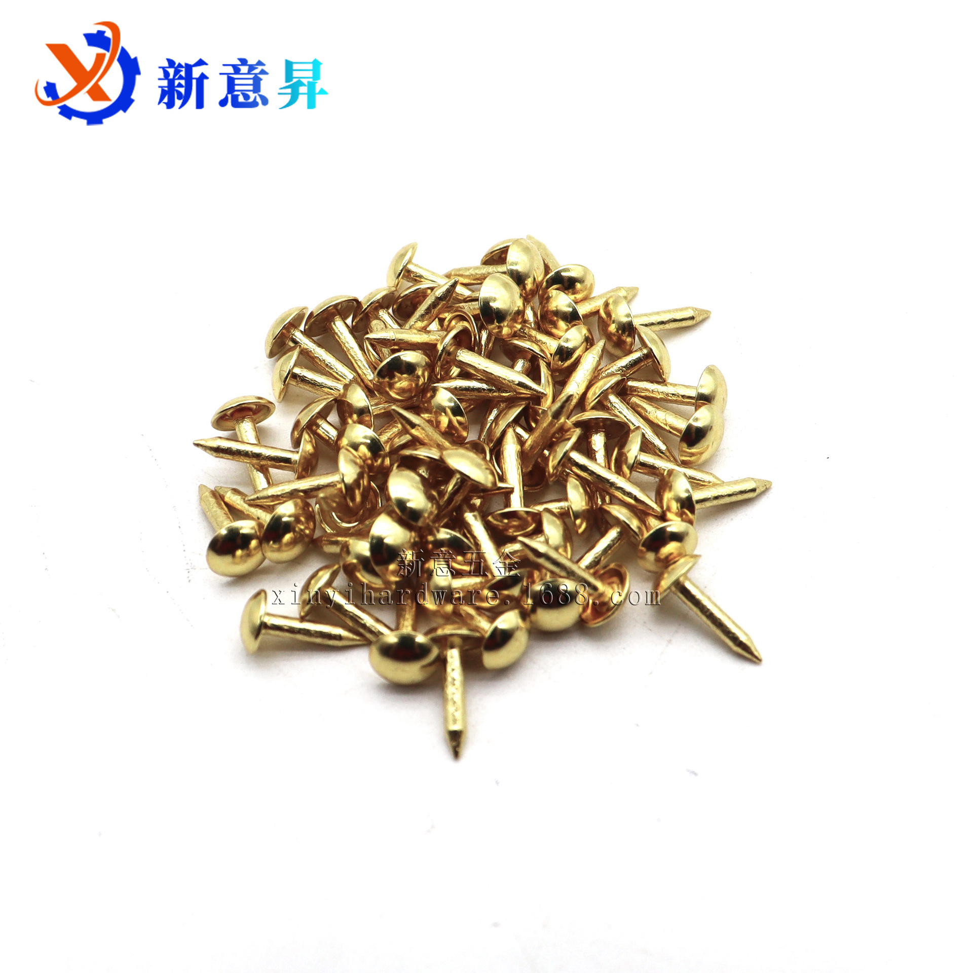 5mm Antique Copper Nails with Round Heads, Gold Drum Nails, Mini Box Decorative Small Nails, Thumbtacks, Sofa Foam Nails